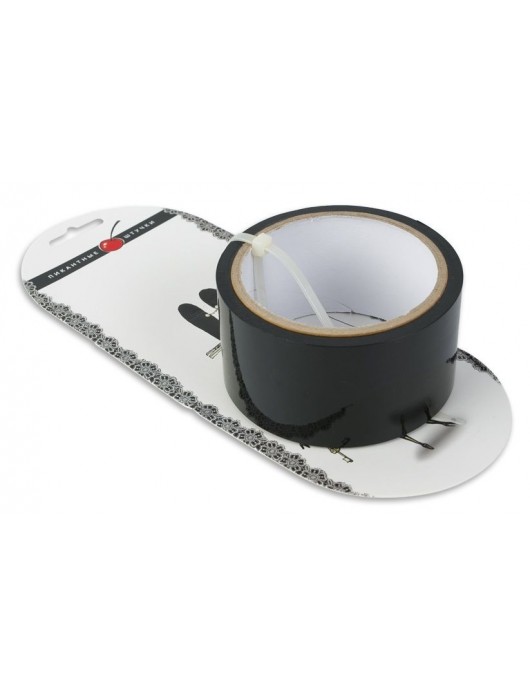 Липкая лента для связывания чёрного цвета - Пикантные штучки - купить с доставкой в Ростове-на-Дону