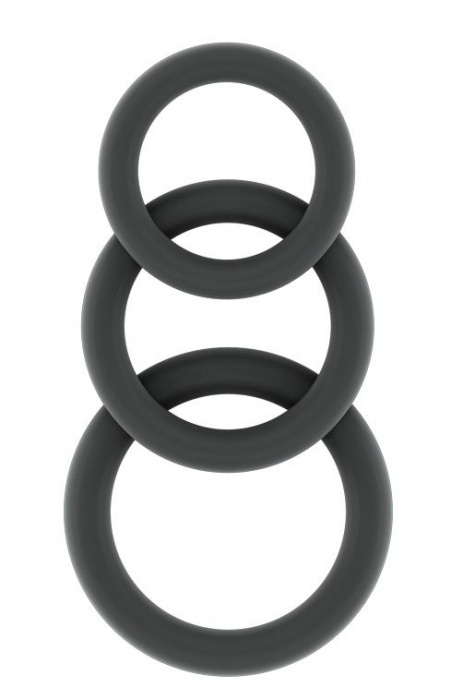Набор из 3 серых эрекционных колец SONO No.25 - Shots Media BV - в Ростове-на-Дону купить с доставкой