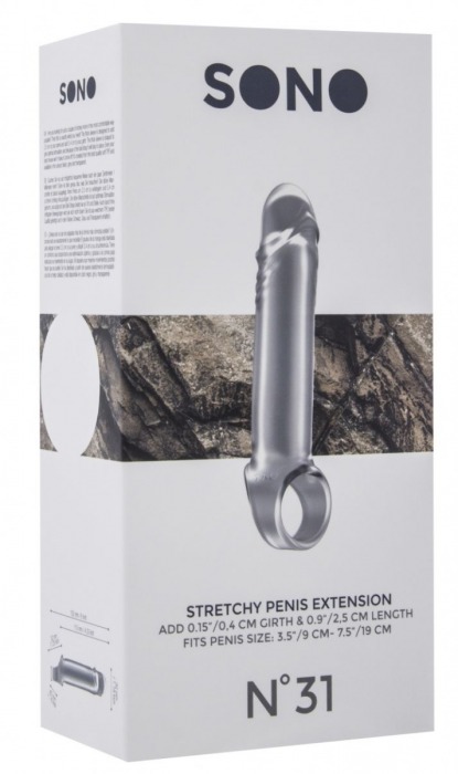 Прозрачная удлиняющая насадка Stretchy Penis Extension No.31 - Shots Media BV - в Ростове-на-Дону купить с доставкой