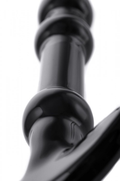 Элегантный чёрный анальный стимулятор с шариками на стволе - 15,5 см. - Sexus