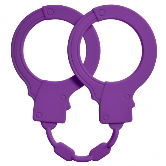Фиолетовые силиконовые наручники Stretchy Cuffs Purple - Lola Games - купить с доставкой в Ростове-на-Дону