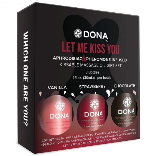 Подарочный набор массажных масел DONA Let me kiss you - System JO - купить с доставкой в Ростове-на-Дону