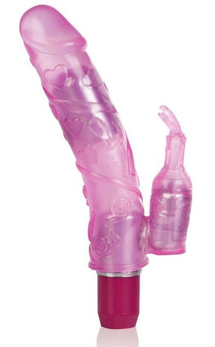 Розовый гнущийся вибромассажер Bendies Bubbly - 24 см. - California Exotic Novelties