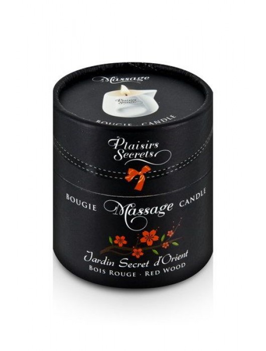 Массажная свеча с ароматом красного дерева Jardin Secret D orient Bois Roug - 80 мл. - Plaisir Secret - купить с доставкой в Ростове-на-Дону