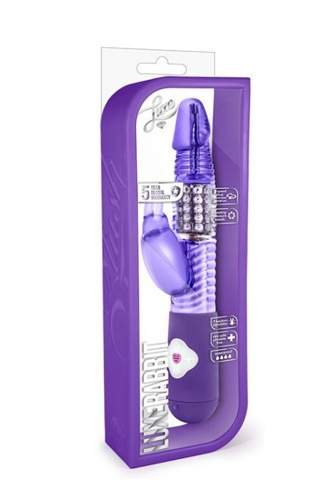 Фиолетовый вибратор с клиторальной стимуляцией G Rabbit - 26 см. - Blush Novelties