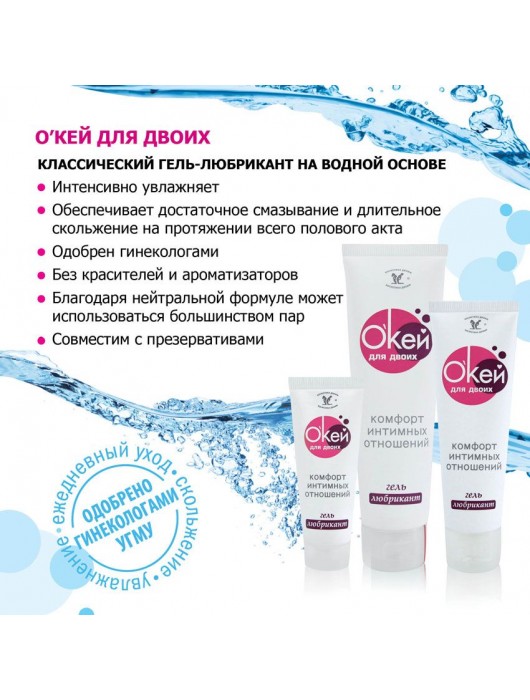 Гель-лубрикант  Окей для двоих  - 100 гр. - Биоритм - купить с доставкой в Ростове-на-Дону