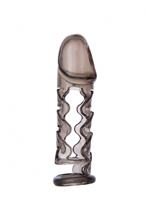 Дымчатая закрытая насадка на пенис ToyFa XLover - 11,5 см. - ToyFa - в Ростове-на-Дону купить с доставкой