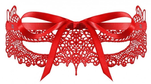 Чёрная ажурная маска на глаза - Obsessive купить с доставкой