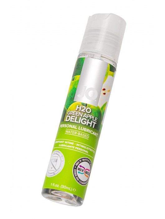 Смазка с ароматом яблока JO Flavored  Green Apple H2O - 30 мл. - System JO - купить с доставкой в Ростове-на-Дону