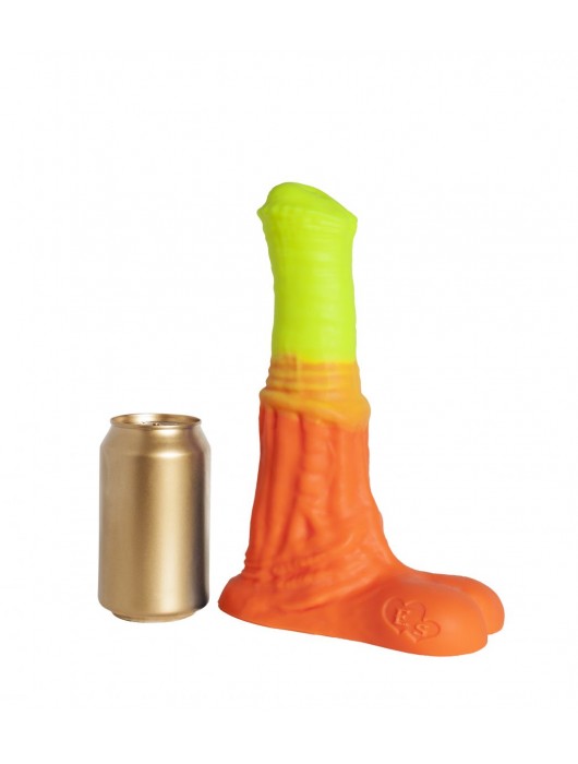 Оранжево-жёлтый фаллоимитатор  Пегас Large+  - 26,5 см. - Erasexa - купить с доставкой в Ростове-на-Дону