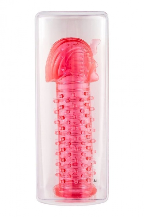 Красная насадка на пенис с шипами и кольцами  Фараон  - 14 см. - White Label - в Ростове-на-Дону купить с доставкой