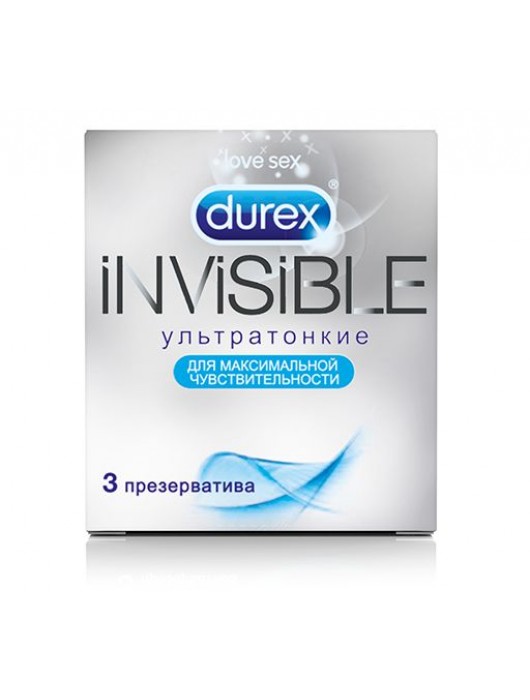 Ультратонкие презервативы Durex Invisible - 3 шт. - Durex - купить с доставкой в Ростове-на-Дону