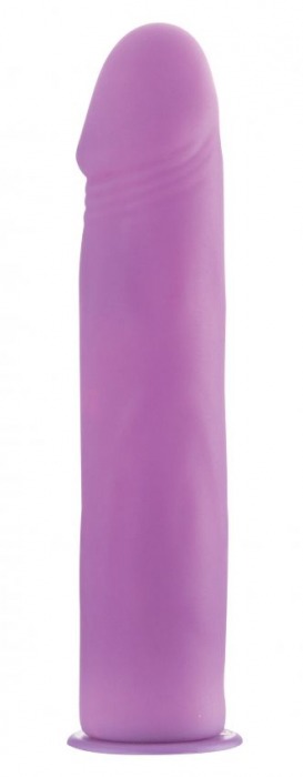 Фиолетовый страпон Deluxe Silicone Strap On 8 Inch - 20 см. - Shots Media BV - купить с доставкой в Ростове-на-Дону
