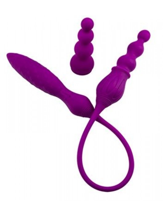 Двухсторонний гибкий вибромассажер 2X+LRS с дистанционным управлением - Adrien Lastic