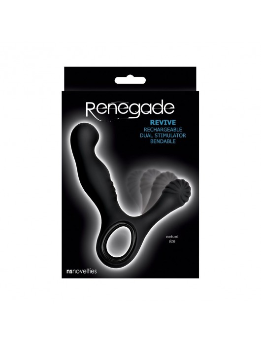 Чёрный стимулятор простаты с вибрацией Revive Prostate Massager - NS Novelties - в Ростове-на-Дону купить с доставкой