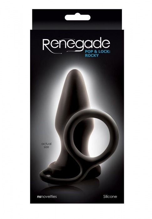 Эрекционное кольцо с анальной пробкой Pop   Lock Rocky - NS Novelties - в Ростове-на-Дону купить с доставкой