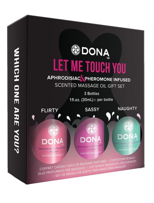 Подарочный набор массажных масел DONA Let me touch you - System JO - купить с доставкой в Ростове-на-Дону