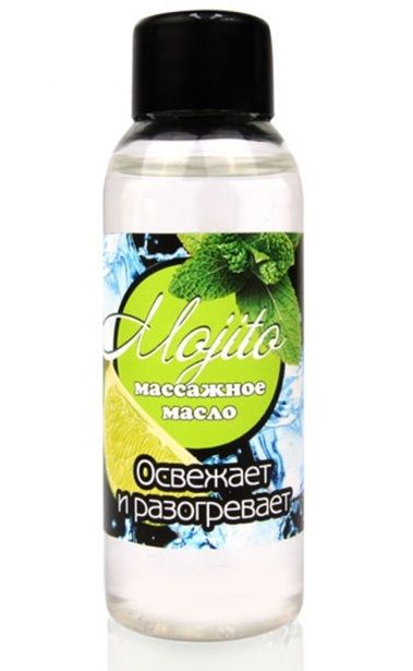 Массажное масло для тела Mojito с ароматом лайма - 50 мл. - Биоритм - купить с доставкой в Ростове-на-Дону