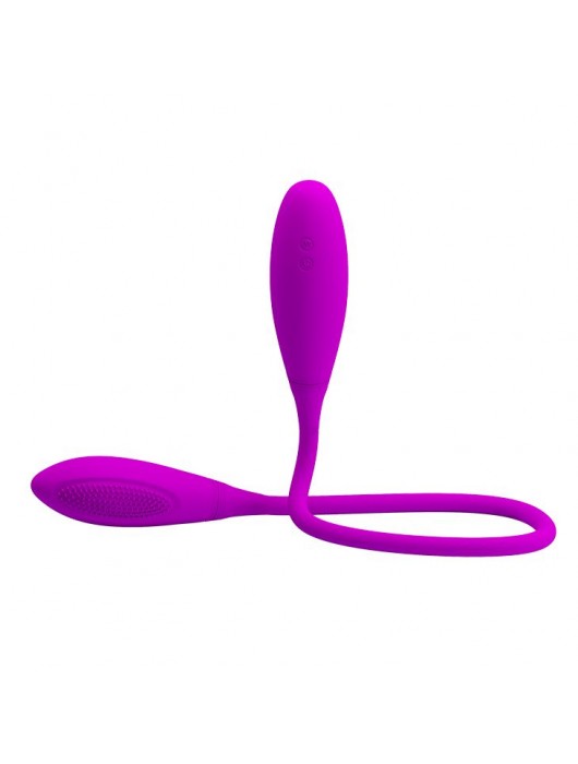 Двусторонний перезаряжаемый вибратор Snaky Vibe на гибком стержне - 60 см. - Baile