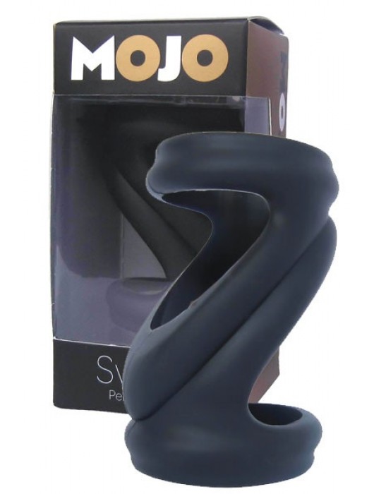 Черная силиконовая насадка-эректор Mojo Svelte - Seven Creations - в Ростове-на-Дону купить с доставкой