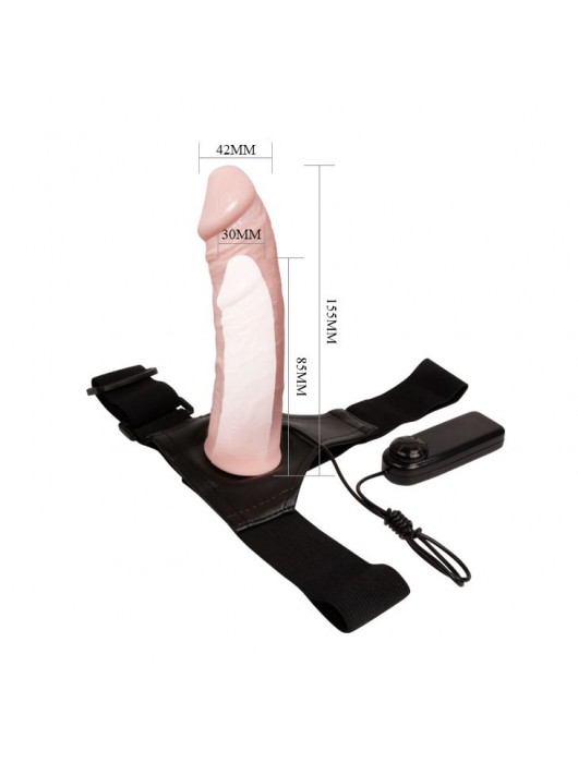 Женский страпон с вибрацией Ultra - 15,5 см. - Baile - купить с доставкой в Ростове-на-Дону