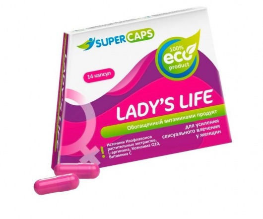Возбуждающие капсулы Ladys Life - 14 капсул (0,35 гр.) - SuperCaps - купить с доставкой в Ростове-на-Дону