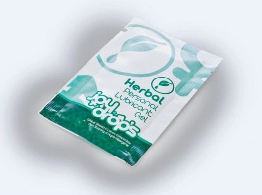 Пробник смазки на водной основе JoyDrops Herbal - 5 мл. - JoyDrops - купить с доставкой в Ростове-на-Дону