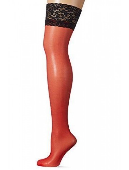 Чулки с контрастной кружевной резинкой - Passion купить с доставкой