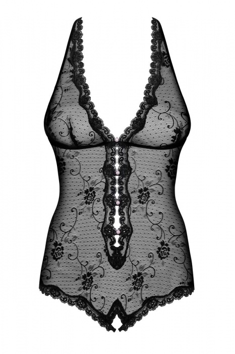 Кружевное боди Fiorenta с интимным доступом - Obsessive купить с доставкой