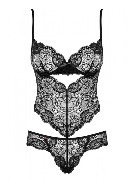 Роскошный кружевной тедди Alluria - Obsessive купить с доставкой