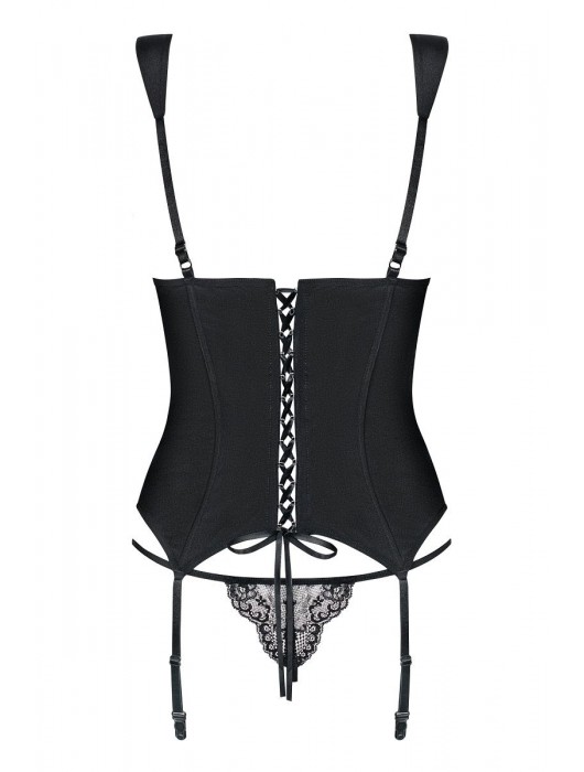 Чарующий корсаж Charmea с кружевами и бантом на лифе - Obsessive купить с доставкой
