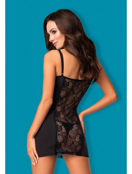 Алая сорочка Heartina с кружевами - Obsessive купить с доставкой