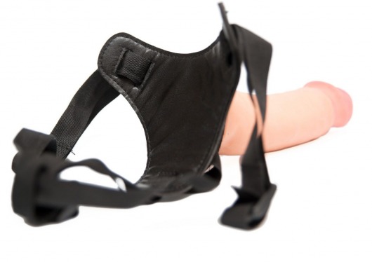 Женский страпон из био-кожи - 15 см. - Пикантные штучки - купить с доставкой в Ростове-на-Дону