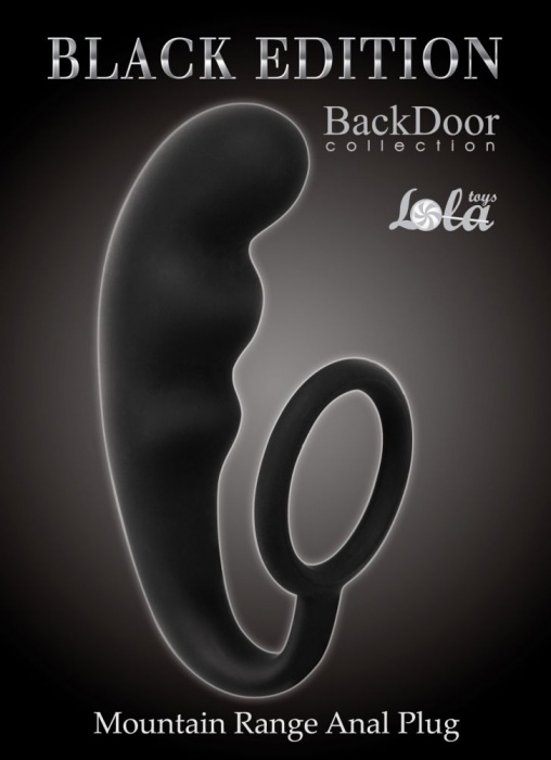 Чёрное эрекционное кольцо с анальным стимулятором Mountain Range Anal Plug - Lola Games - в Ростове-на-Дону купить с доставкой