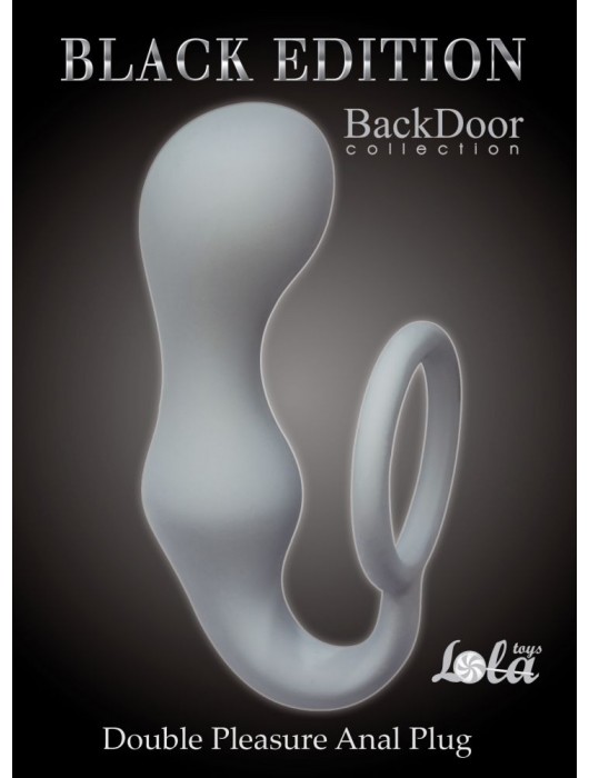 Серое эрекционное кольцо с анальной пробкой Double Pleasure Anal Plug - Lola Games - в Ростове-на-Дону купить с доставкой