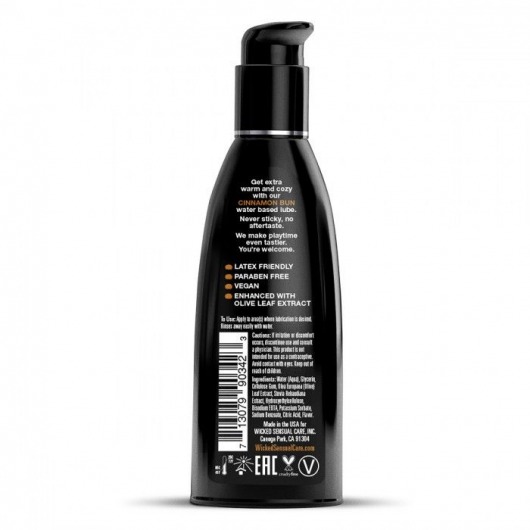 Лубрикант WICKED AQUA Cinnamon Bun с ароматом булочки с корицей - 60 мл. - Wicked - купить с доставкой в Ростове-на-Дону