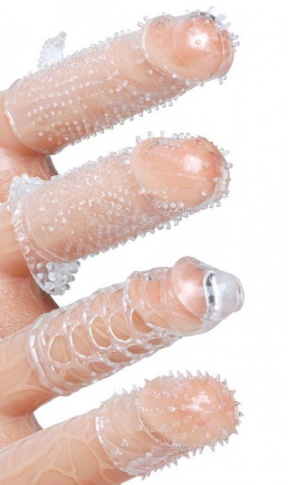 Набор из 4 насадок на член Pleasured Penis Enhancement Sleeve 4 Pack - XR Brands - в Ростове-на-Дону купить с доставкой