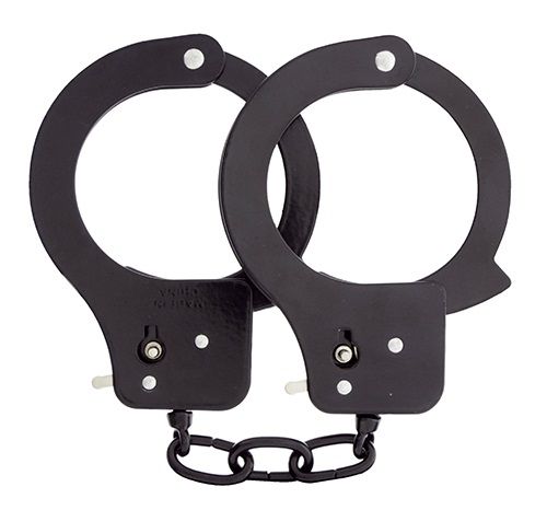 Чёрные наручники из листового металла BONDX METAL CUFFS BLACK - Dream Toys - купить с доставкой в Ростове-на-Дону