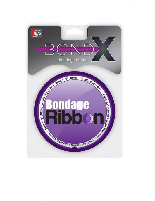 Фиолетовая лента для связывания BONDX BONDAGE RIBBON - 18 м. - Dream Toys - купить с доставкой в Ростове-на-Дону