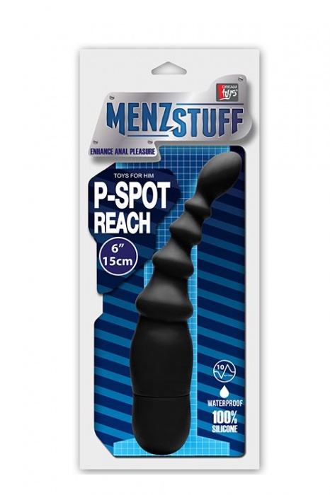 Чёрный вибромассажёр простаты MENZSTUFF P-SPOT REACH VIBE - Dream Toys - в Ростове-на-Дону купить с доставкой