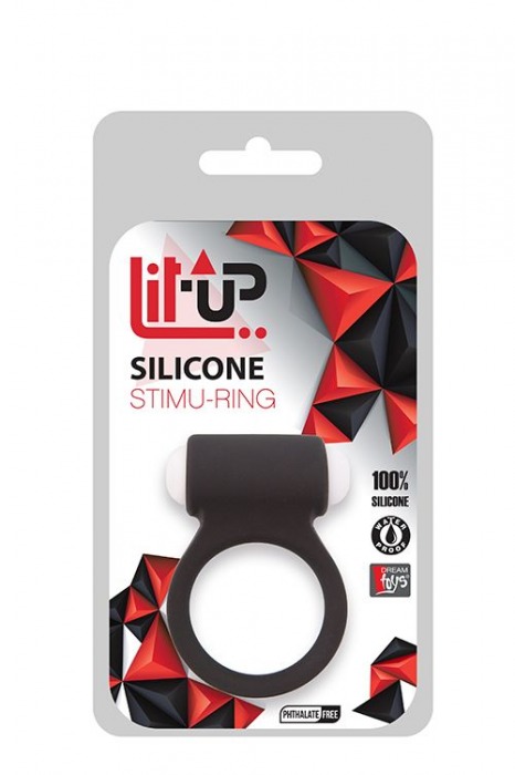 Чёрное эрекционное виброкольцо LIT-UP SILICONE STIMU RING 3 BLACK - Dream Toys - в Ростове-на-Дону купить с доставкой