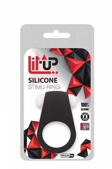 Чёрное эрекционное виброкольцо LIT-UP SILICONE STIMU RING 4 BLACK - Dream Toys - в Ростове-на-Дону купить с доставкой