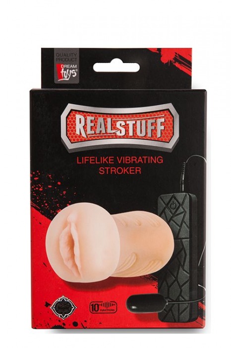 Мастурбатор-вагина REALSTUFF VIBRATING MASTURBATOR PUSSY с виброяйцом на пульте - Dream Toys - в Ростове-на-Дону купить с доставкой