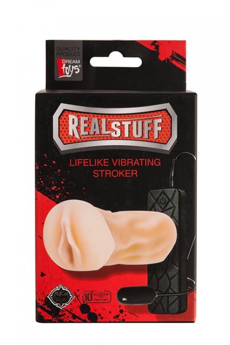 Мастурбатор-вагина с вибрацией REALSTUFF VIBRATING MASTURBATOR PUSSY - Dream Toys - в Ростове-на-Дону купить с доставкой