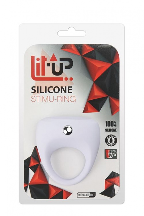 Белое эрекционное кольцо LIT-UP SILICONE STIMU RING 7 - Dream Toys - в Ростове-на-Дону купить с доставкой