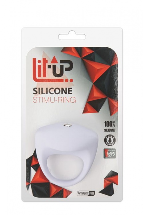 Белое эрекционное кольцо LIT-UP SILICONE STIMU RING 8 - Dream Toys - в Ростове-на-Дону купить с доставкой