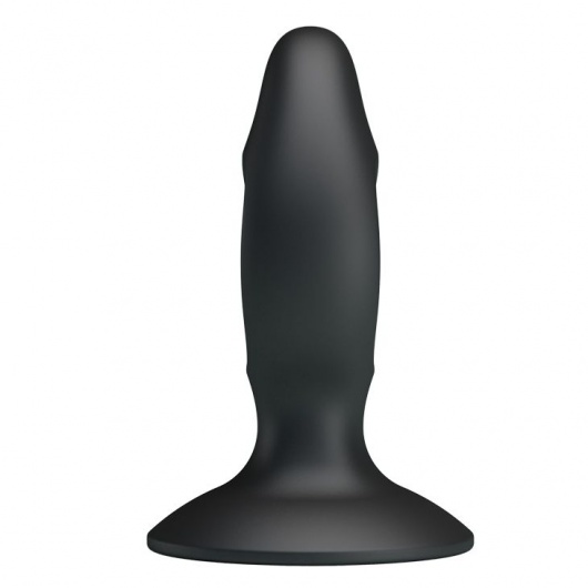 Чёрный массажёр простаты Silicone Butt Plug - 9,3 см. - Baile