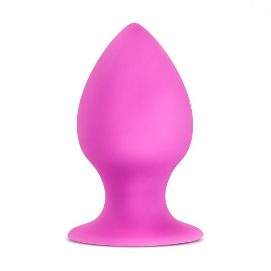 Розовая анальная пробка Luxe Rump Rimmer Medium - 9,5 см. - Blush Novelties