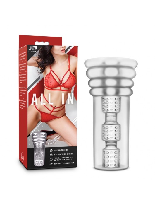 Прозрачный мастурбатор-вагина M for Men All In - Blush Novelties - в Ростове-на-Дону купить с доставкой