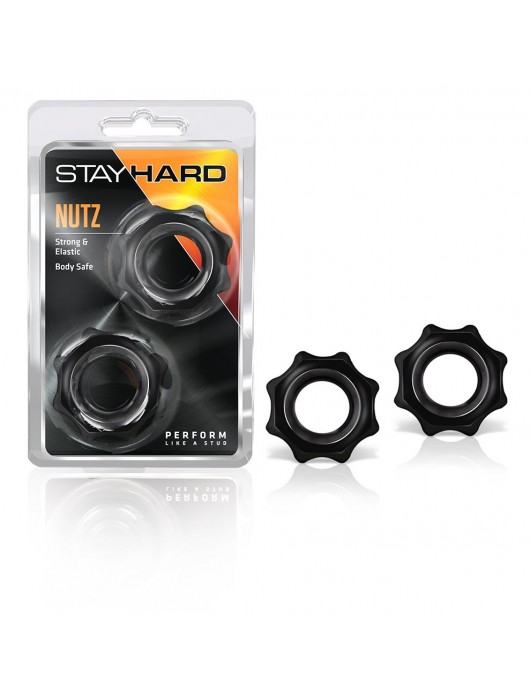 Набор из 2 фигурных эрекционных колец Stay Hard Nutz - Blush Novelties - в Ростове-на-Дону купить с доставкой